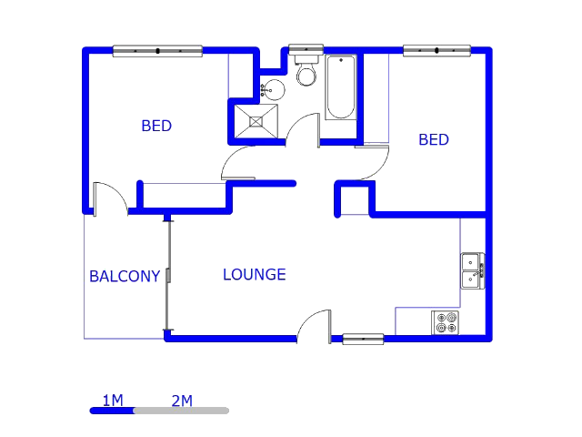 Floor plan of the property in Brakpan