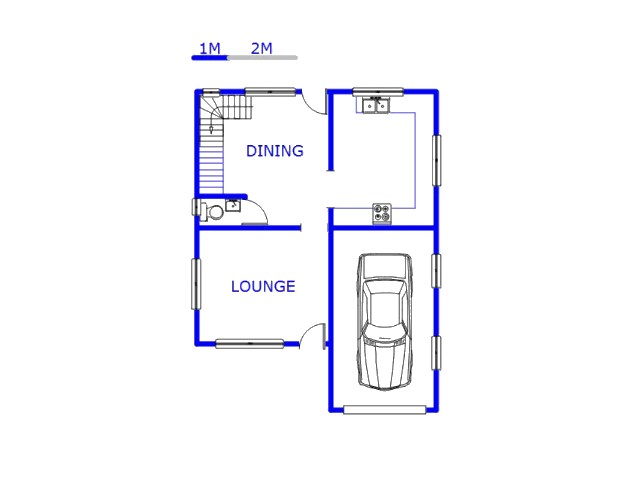 Floor plan of the property in Woodlands - DBN