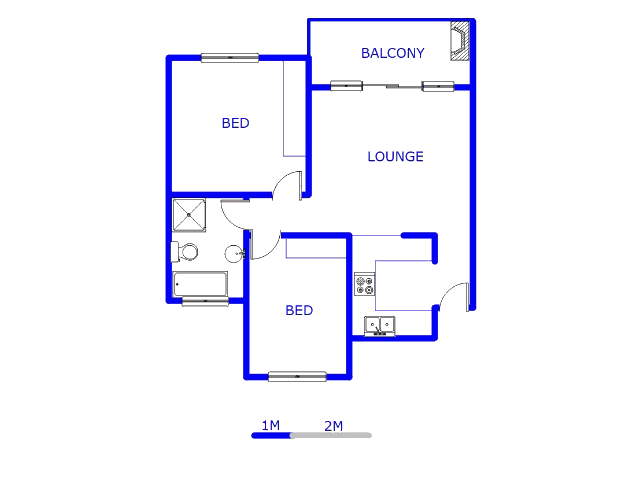 Floor plan of the property in Wilgeheuwel 
