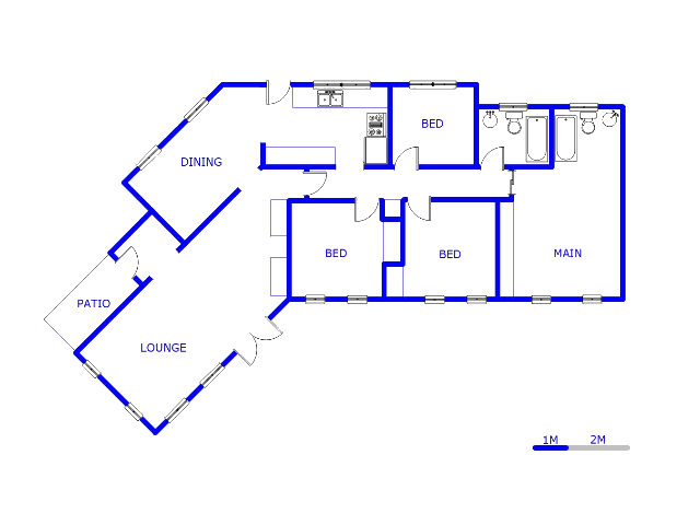Floor plan of the property in Weltevreden Park