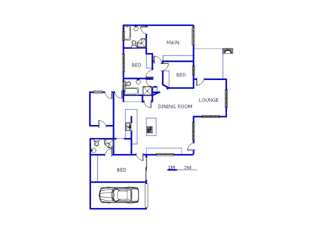 Floor plan of the property in Verwoerdpark