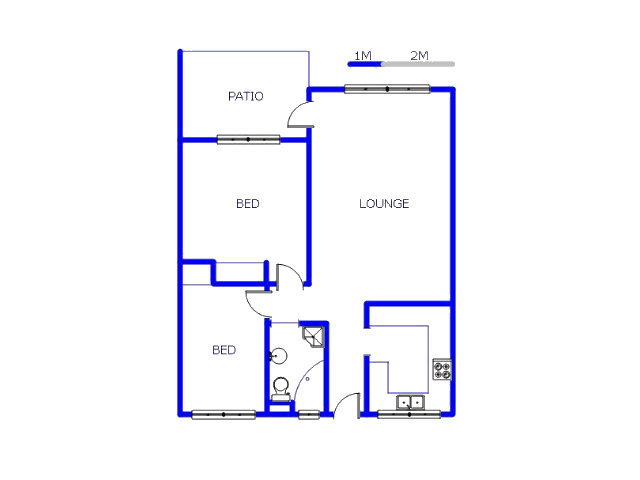 Floor plan of the property in Vanderbijlpark