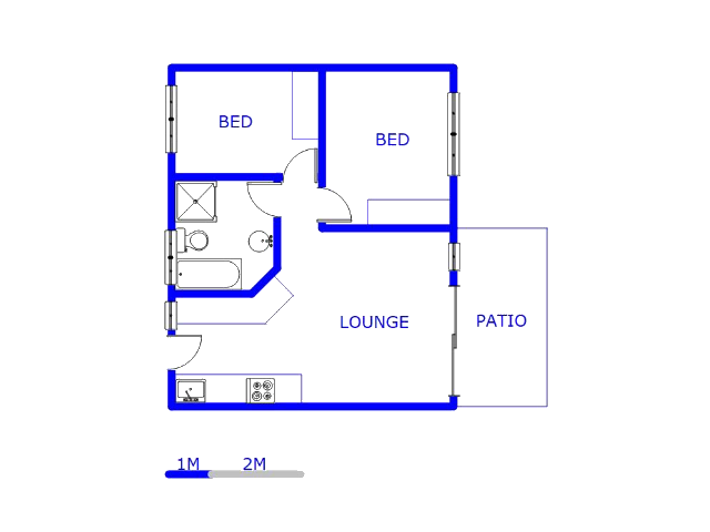 Floor plan of the property in Elandsfontein