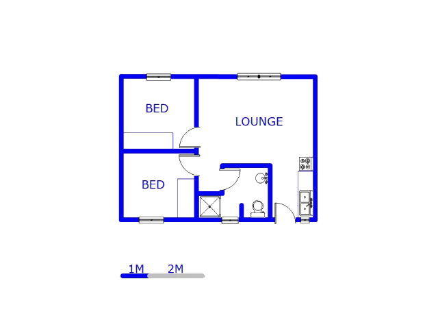 Floor plan of the property in Jabulani