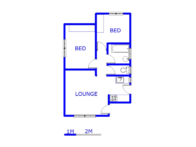 Floor plan of the property in Klippoortje
