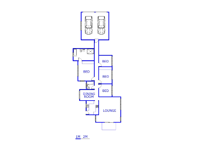 Floor plan of the property in Winterveld