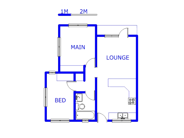 Floor plan of the property in Montclair (Dbn)