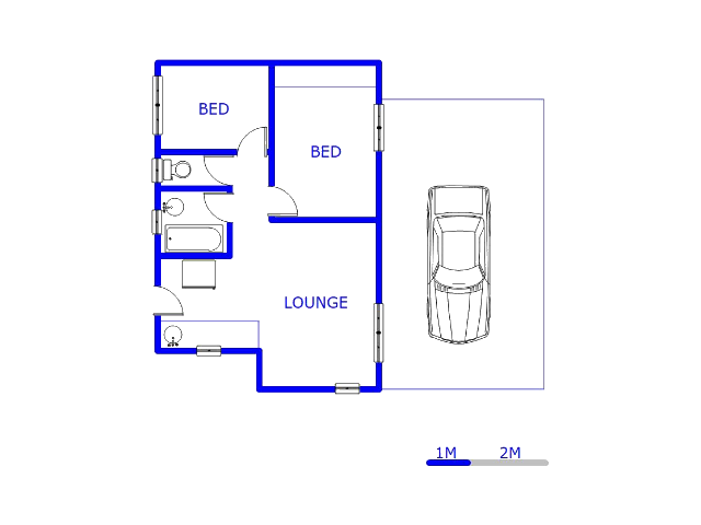 Floor plan of the property in Protea Glen