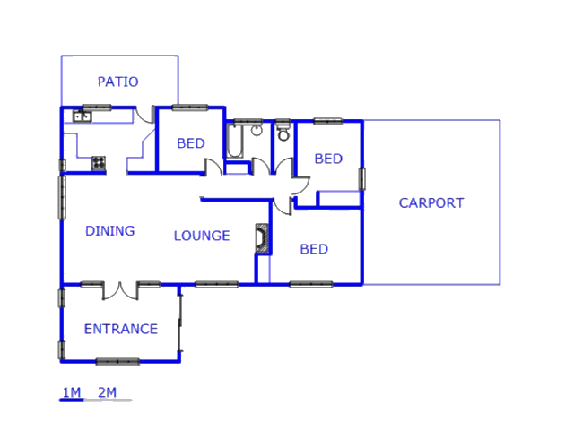 Floor plan of the property in Cullinan