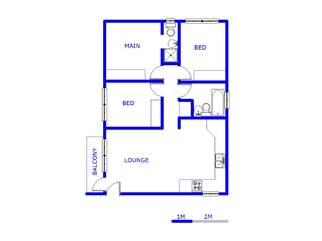 Floor plan of the property in Constantia Kloof