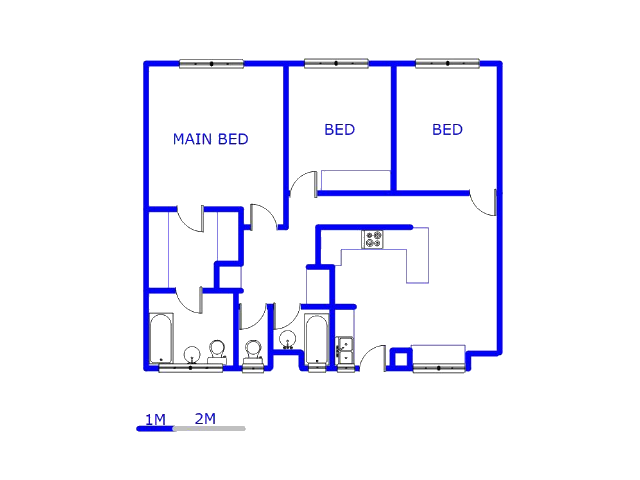 Floor plan of the property in Sunnyside