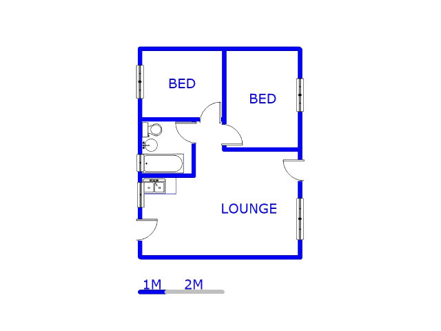 Floor plan of the property in Lehae