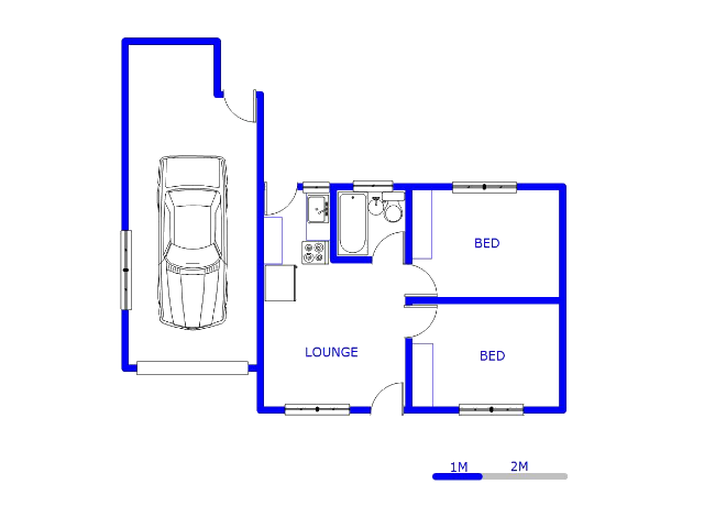 Floor plan of the property in Sebokeng