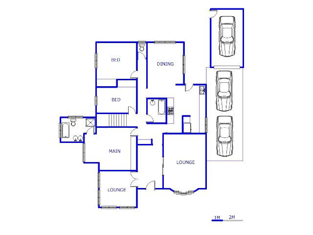 Floor plan of the property in Kensington - JHB