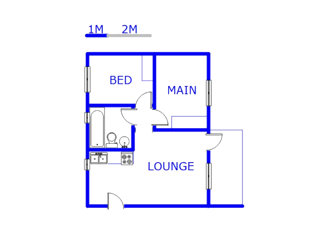 Floor plan of the property in Olifantsvlei 327-Iq