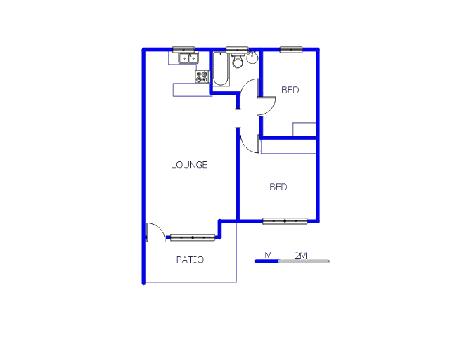 Floor plan of the property in Glen Marais