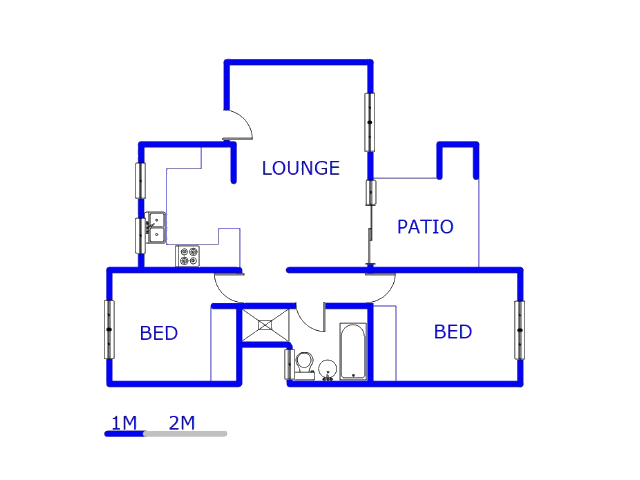 Floor plan of the property in Winchester Hills