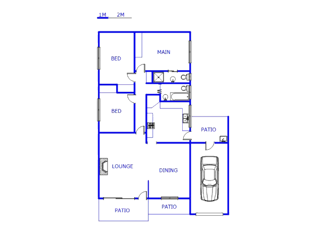 Floor plan of the property in Assagay