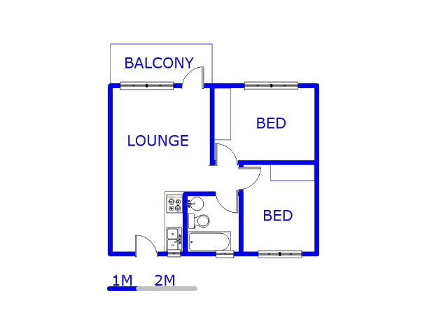 Floor plan of the property in Olifantsvlei 327-Iq