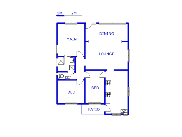 Floor plan of the property in Pietermaritzburg (KZN)