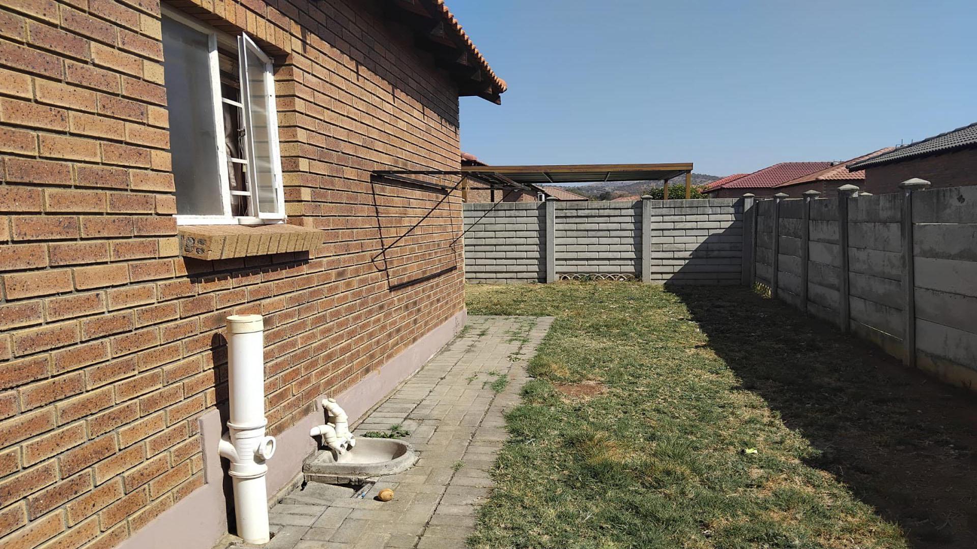 Backyard of property in Waterval East