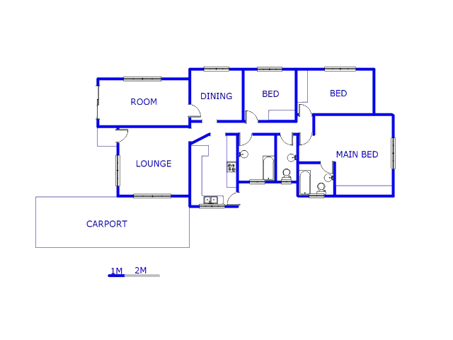 Floor plan of the property in Soshanguve East