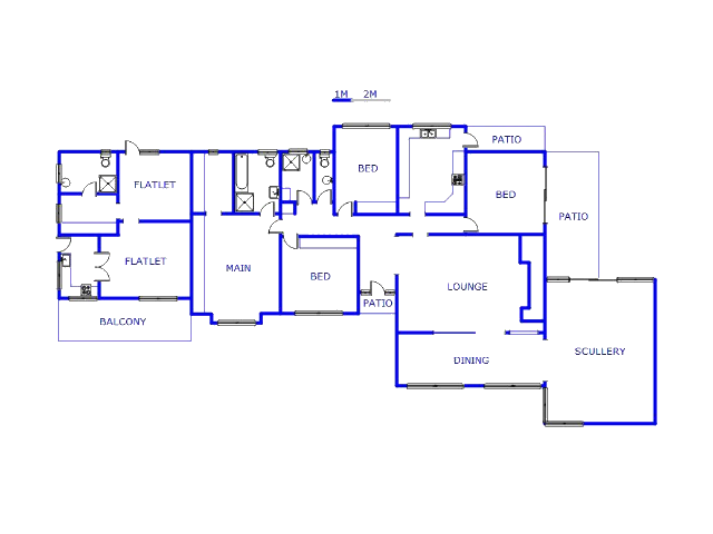 Floor plan of the property in Amanzimtoti 