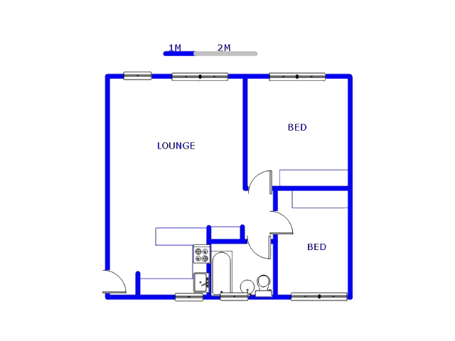 Floor plan of the property in Verwoerdpark