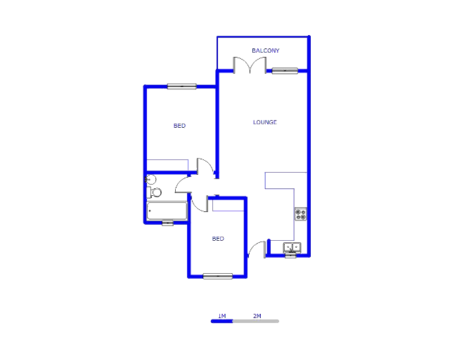 Floor plan of the property in Randhart