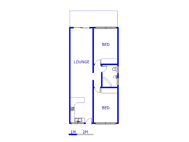 Floor plan of the property in Gezina
