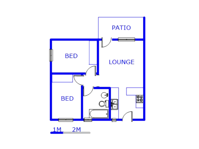 Floor plan of the property in Olifantsvlei 327-Iq