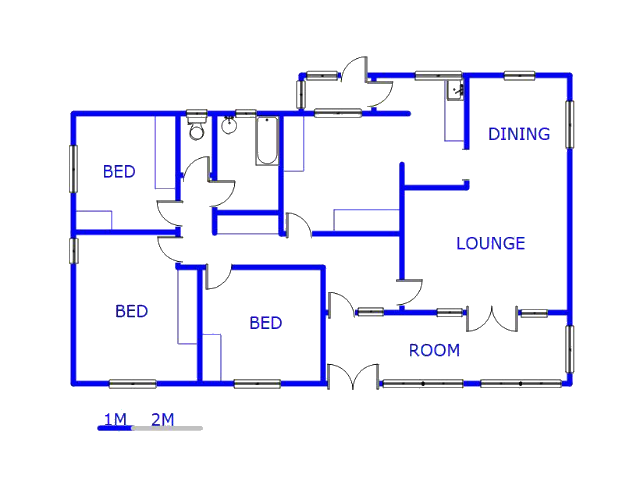 Floor plan of the property in Wentworth Park