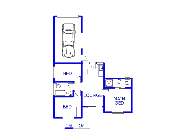 Floor plan of the property in Comet