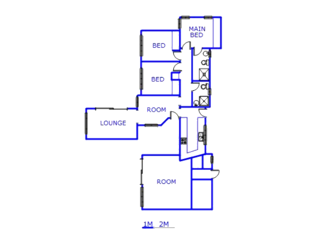 Floor plan of the property in Weltevreden Park