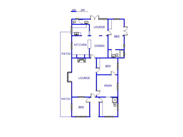 Floor plan of the property in Bellair - DBN