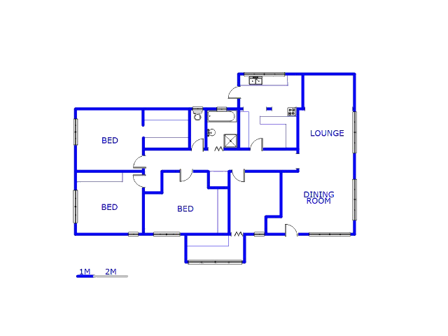 Floor plan of the property in Pretoria Gardens