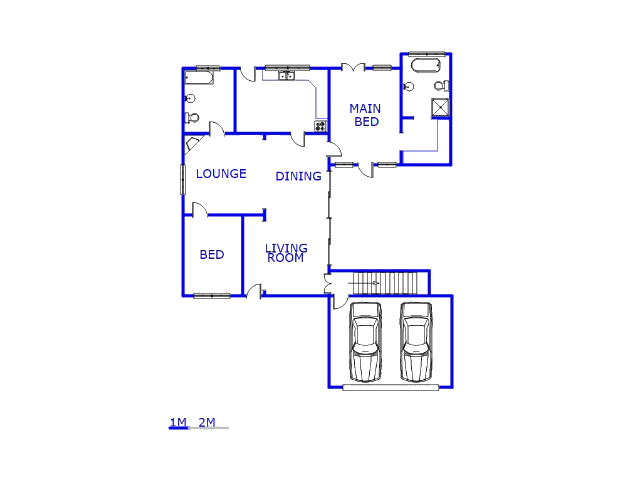 Floor plan of the property in Westdene (JHB)
