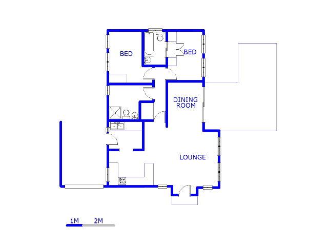 Floor plan of the property in Eloffsdal