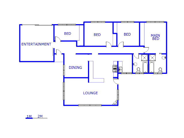 Floor plan of the property in Edelweiss