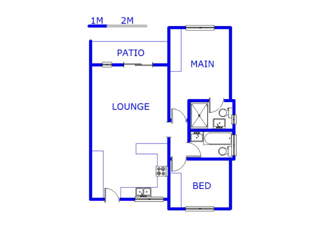 Floor plan of the property in Weltevreden Park