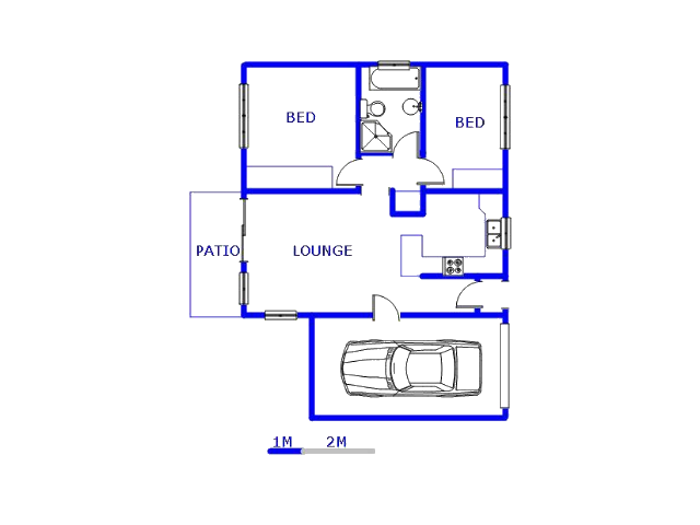 Floor plan of the property in Sasolburg