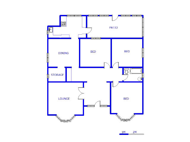 Floor plan of the property in Randfontein