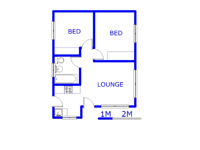 Floor plan of the property in Naturena