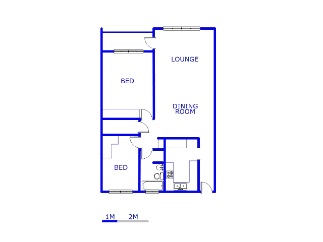 Floor plan of the property in Northcliff
