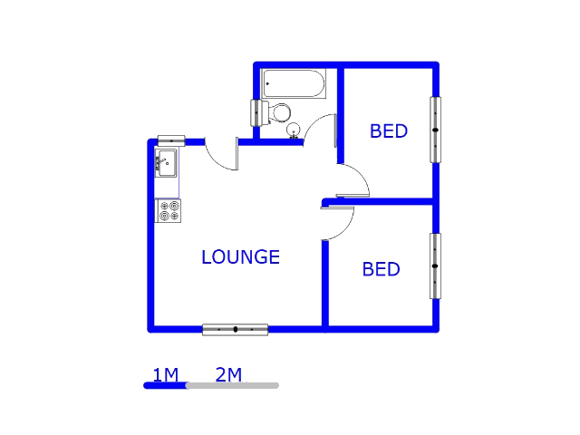 Floor plan of the property in Fleurhof