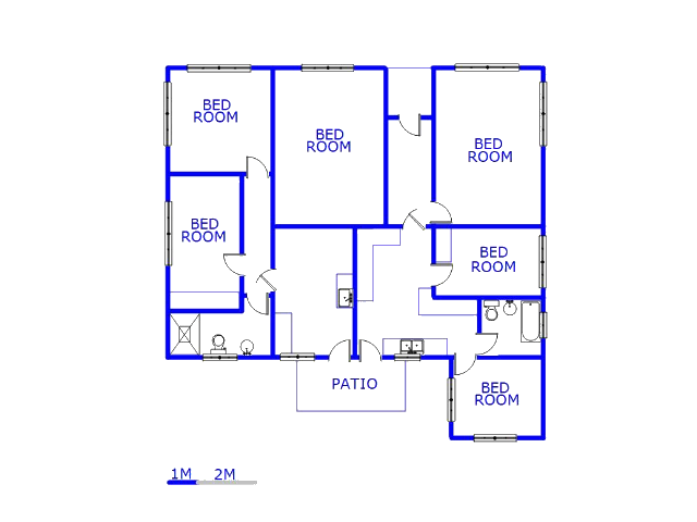 Floor plan of the property in Bezuidenhout Valley