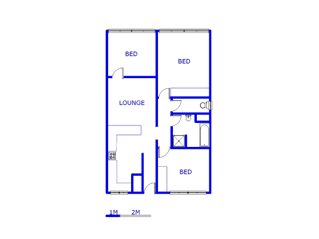 Floor plan of the property in Sunnyside