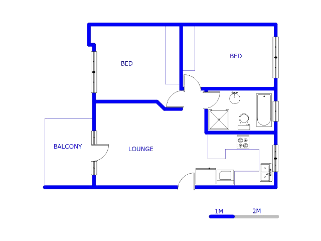 Floor plan of the property in Broadacres