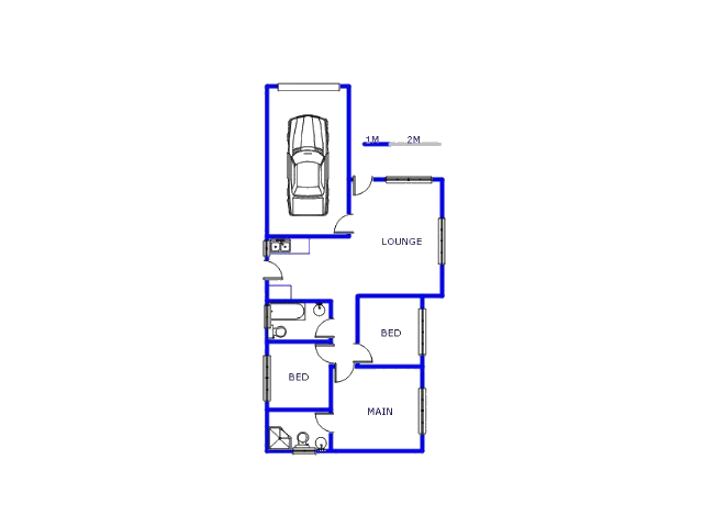 Floor plan of the property in Vanderbijlpark
