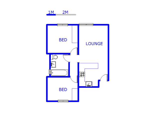 Floor plan of the property in Bellair - DBN